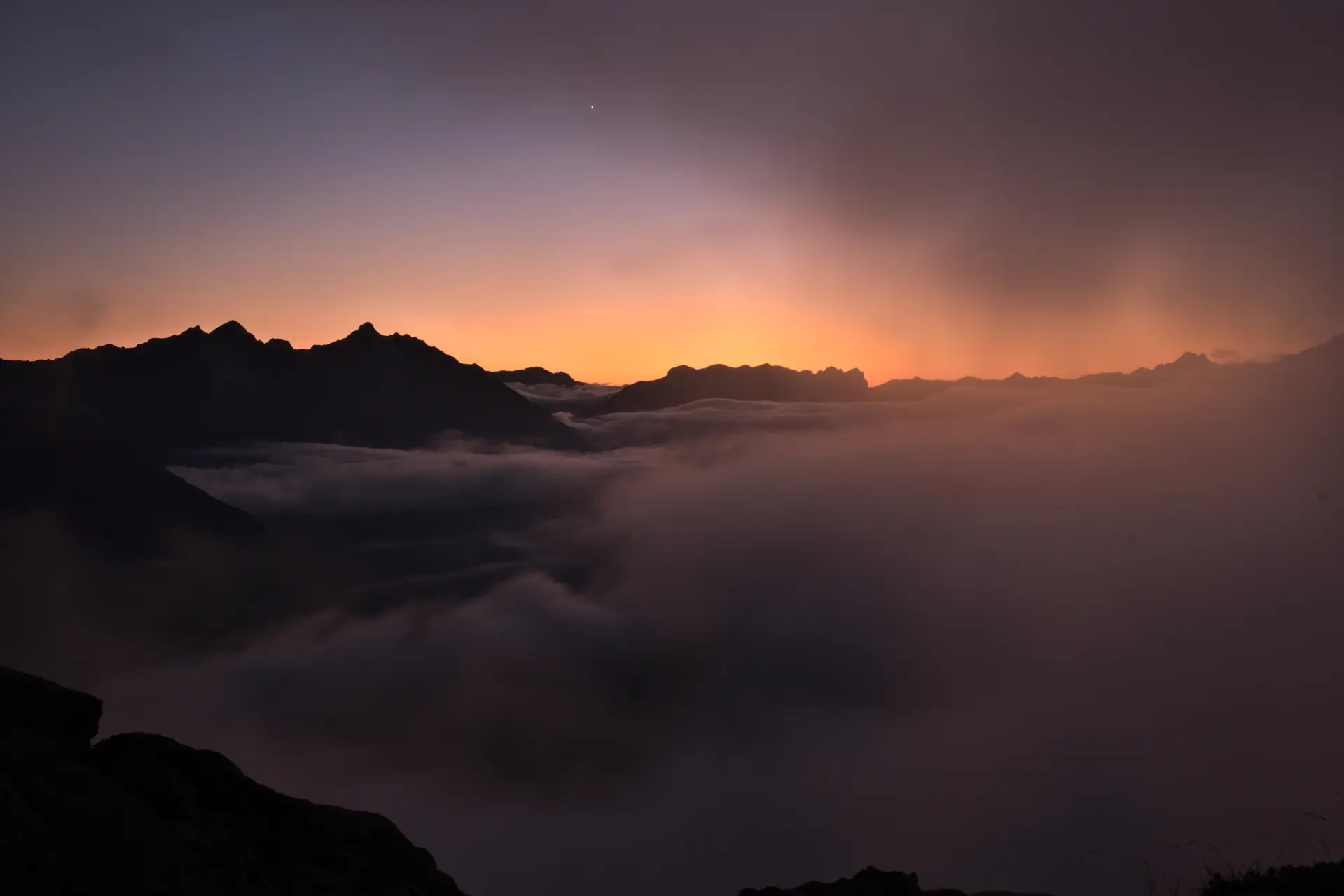 Solnedgang i Sydalpene