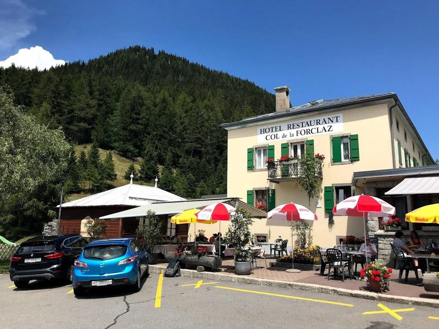 Hôtel du Col de la Forclaz, der variantene Bovine og Arpette møtes