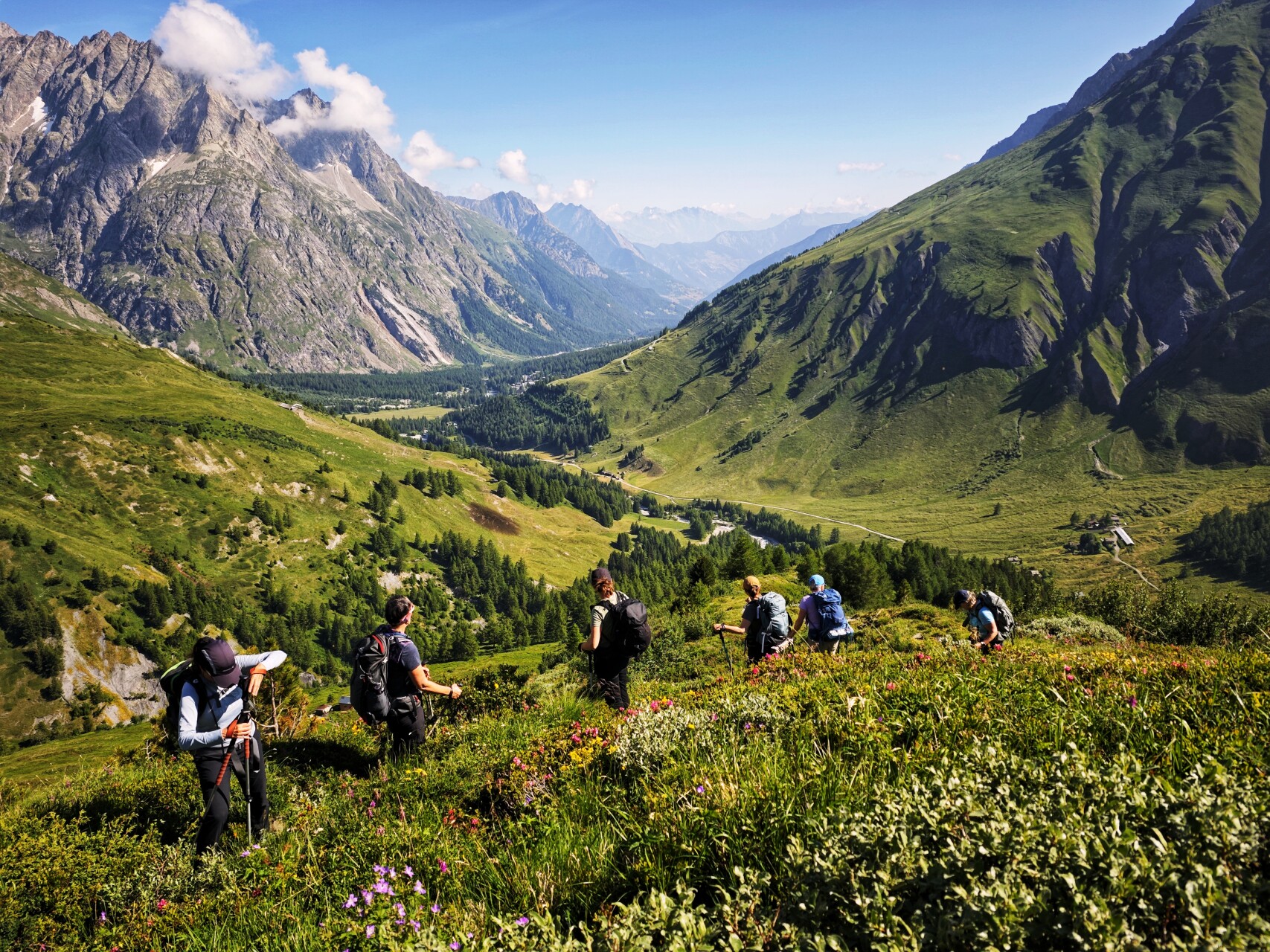 Oppstigning til Grand Col Ferret - TMB