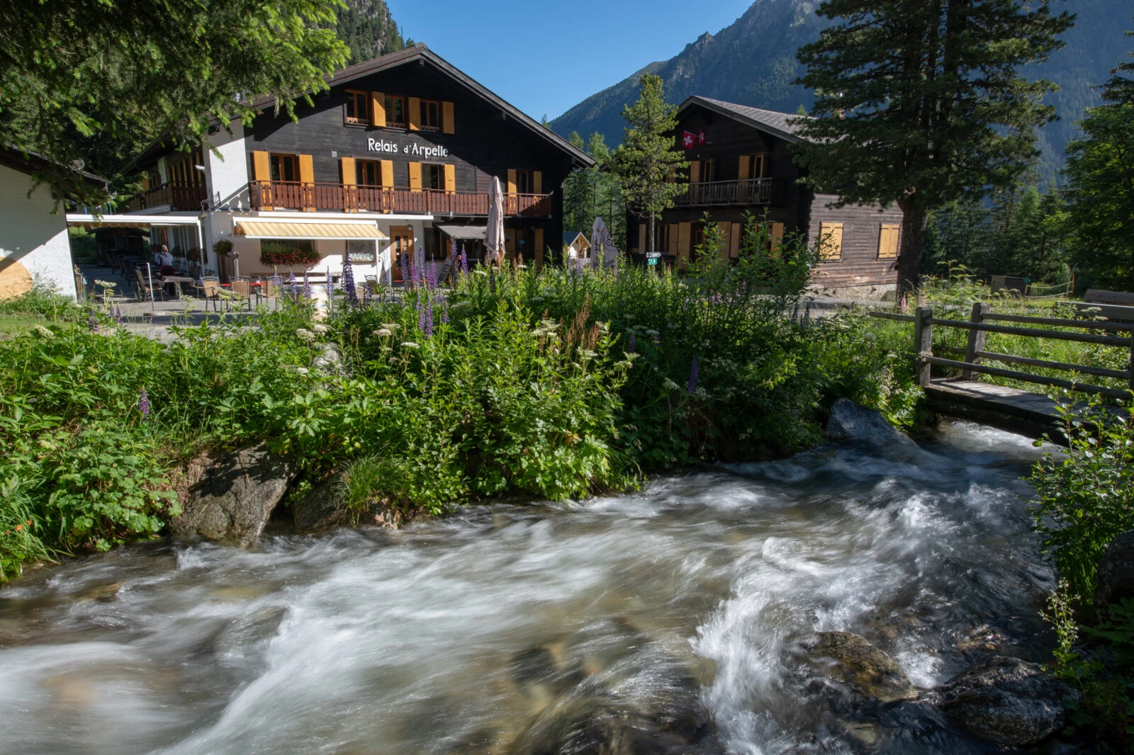 Relais d'Arpette ved foten av Fenêtre d'Arpette