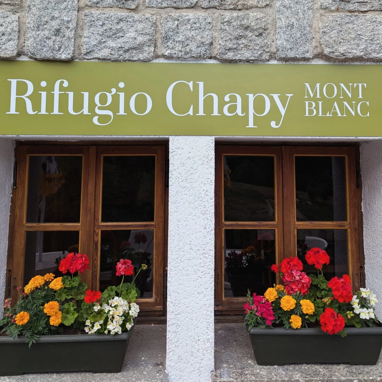 Rifugio Chapy Mont Blanc ovenfor Courmayeur