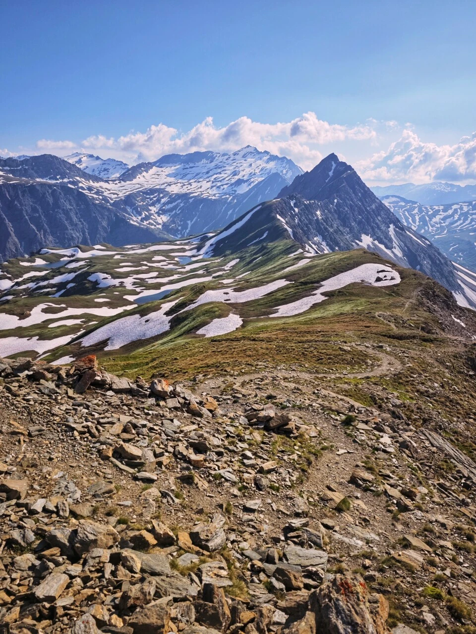 Kamlinjen, vendt mot Grandes Jorasses